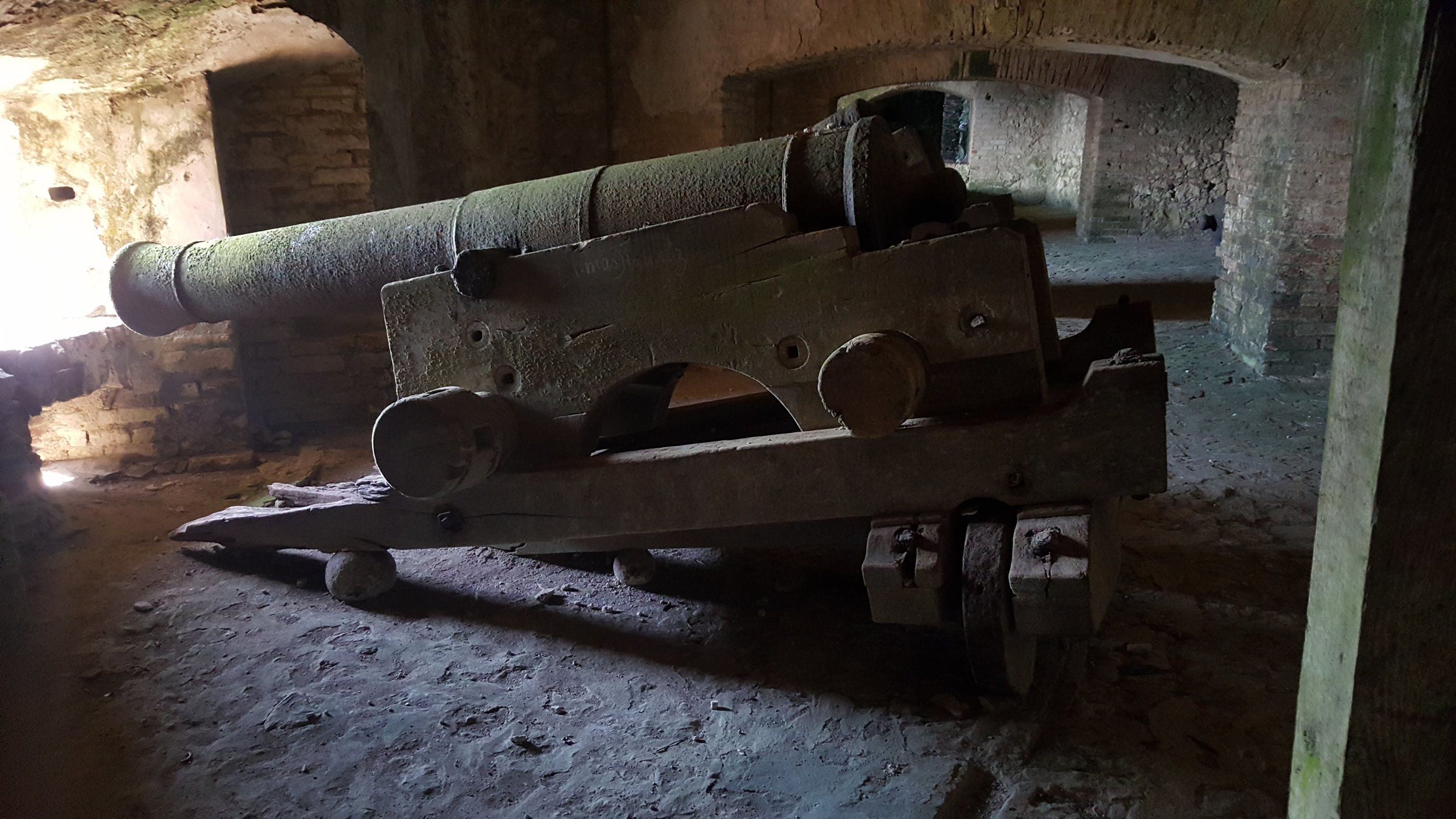  These bronze cannons are from Napoleon's ships! On their original hoists.&nbsp; Amazing! 