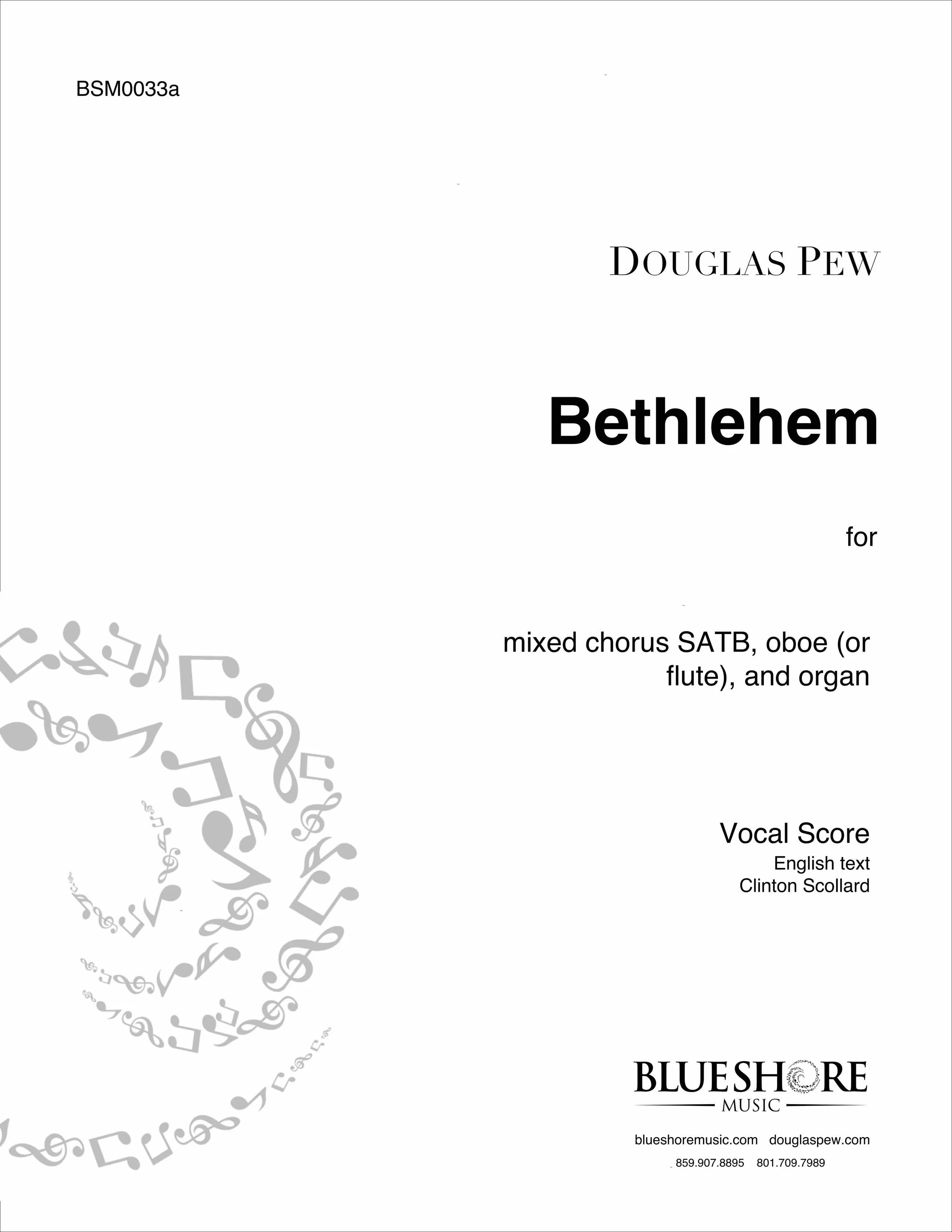 Bethlehem - Christmas Carol for SATB, Oboe (or Flute), and Organ