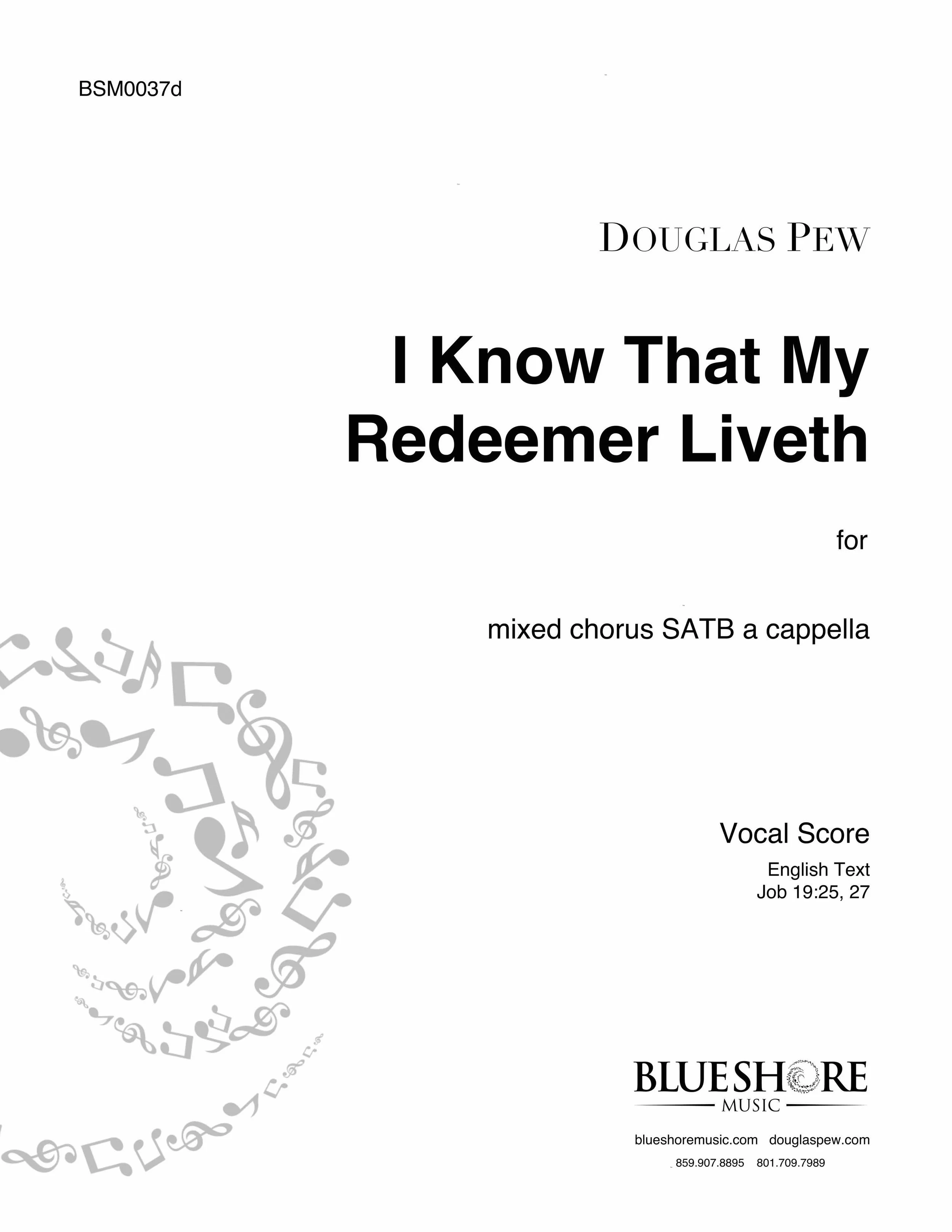 I Know That My Redeemer Liveth, SATB (1 Copy)