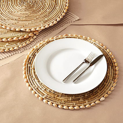 Seashell & Pandan Placemats (set of 4)