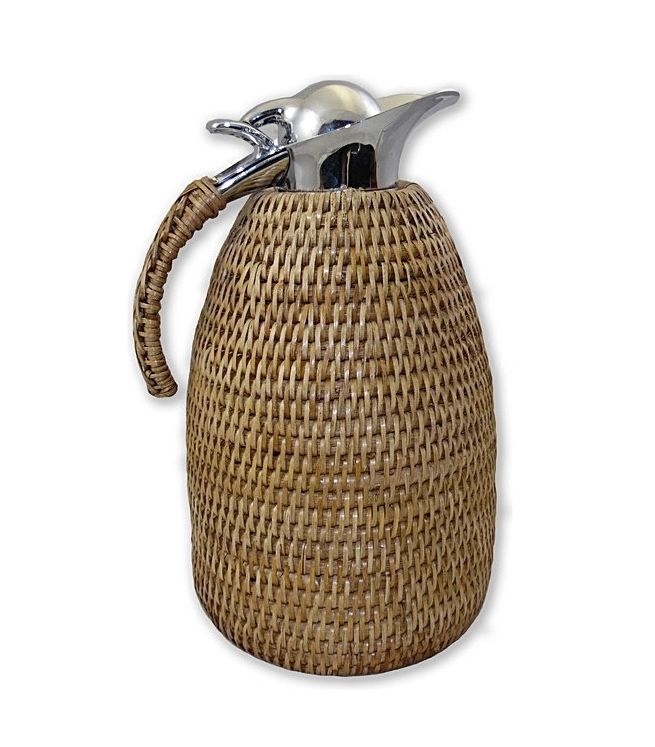 rattan wrapped thermos
