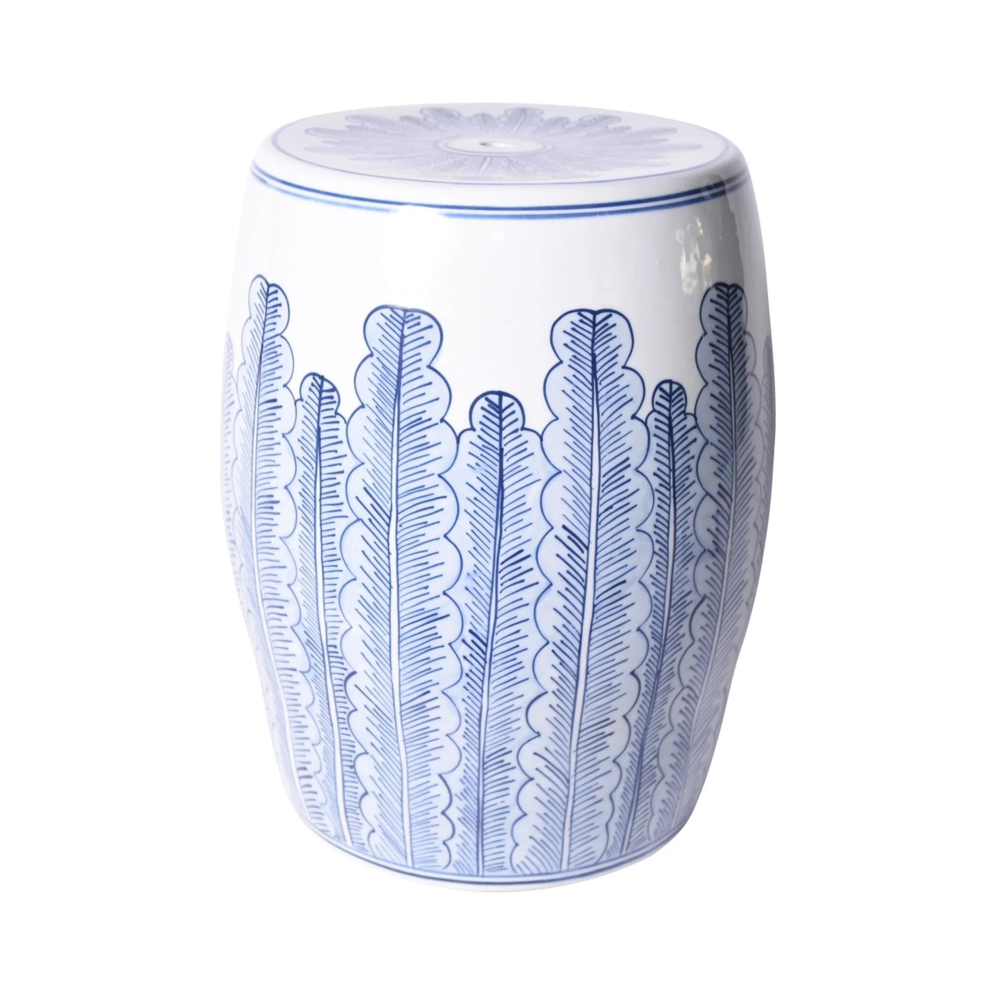 Rooms Gardens Blue White Garden Stool