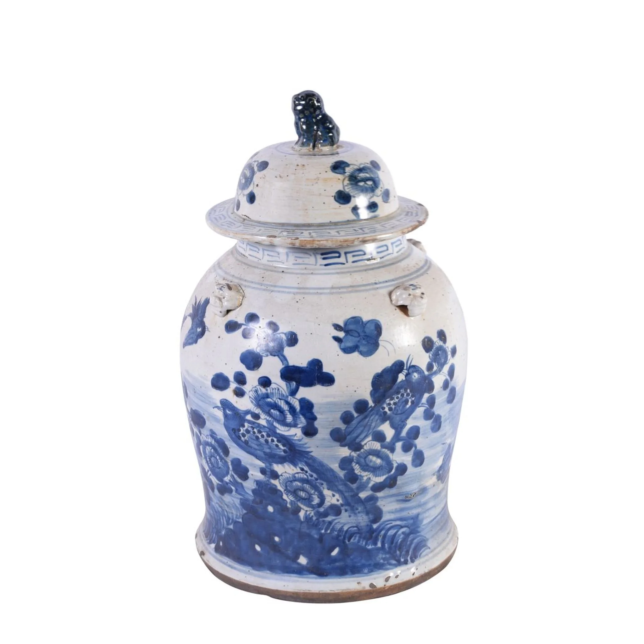 Blue &amp; White Temple Jar