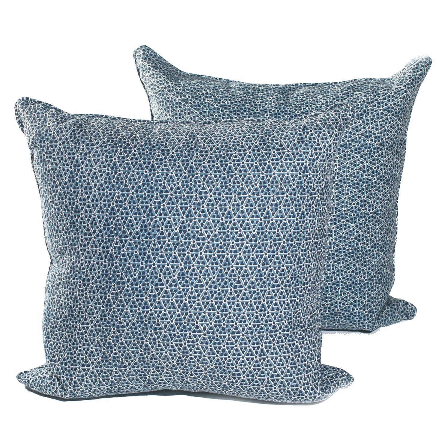 Rooms & Gardens — Pair of Blockprint Pillows