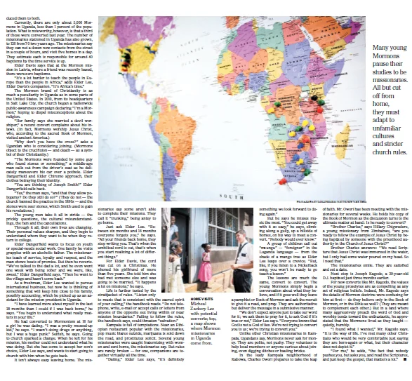 Mormon Missionaries in Uganda. For The New York Times , USA ( link to the story by Josh Kron and to the slideshow )