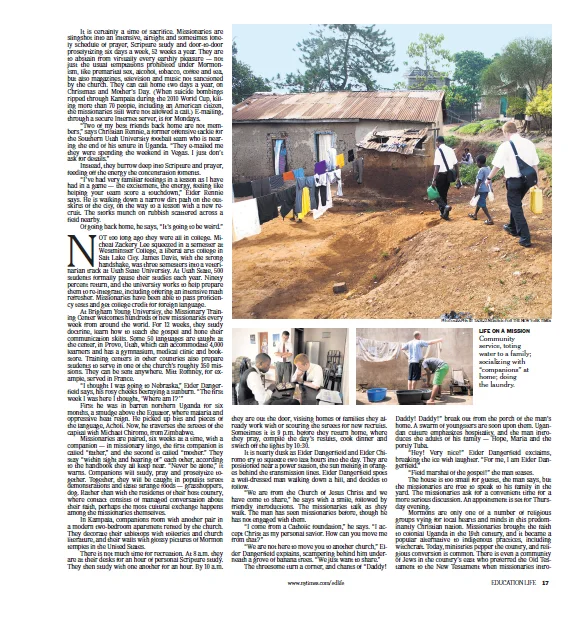 Mormon Missionaries in Uganda. For The New York Times , USA ( link to the story by Josh Kron and to the slideshow )