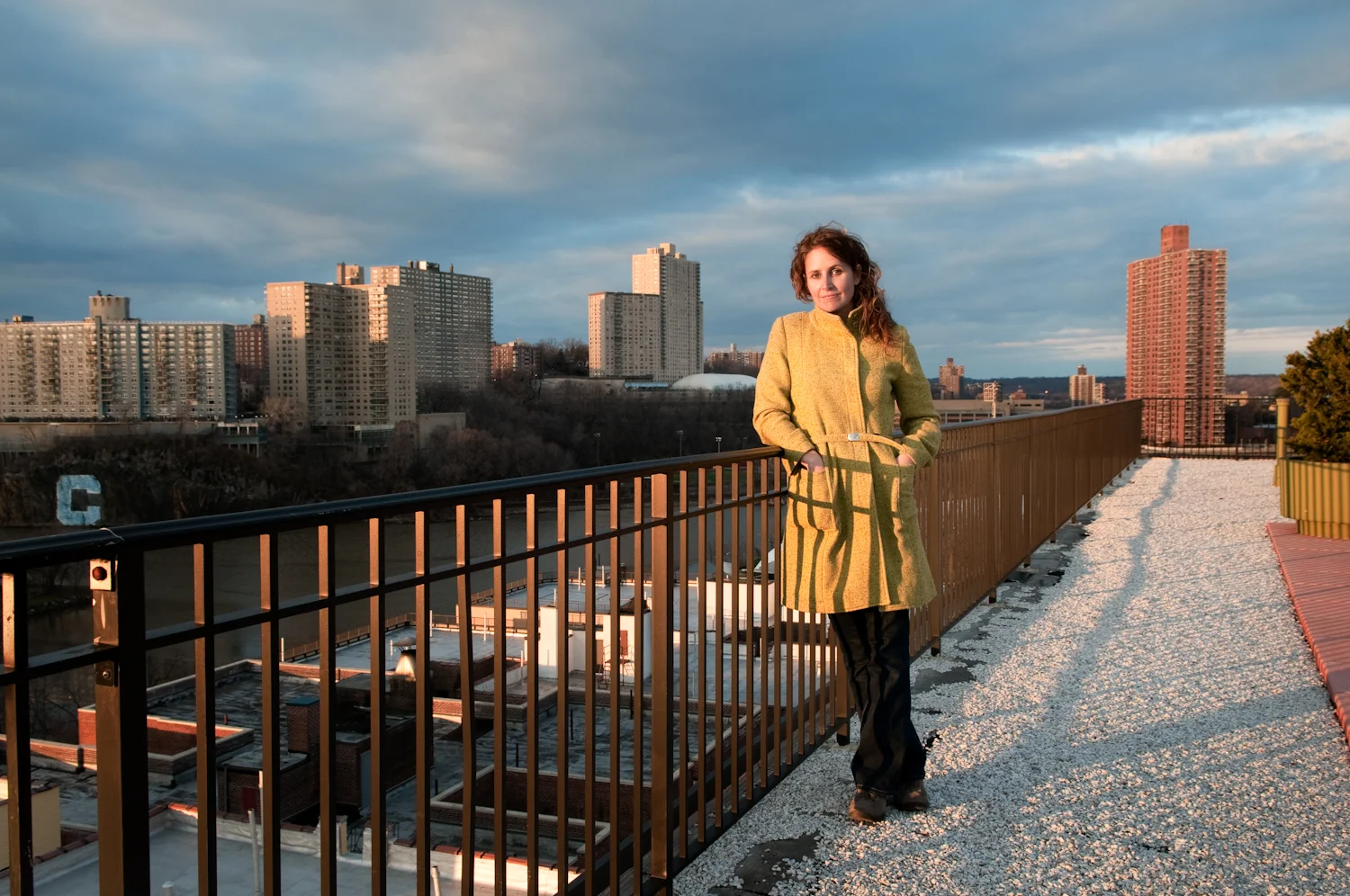 Jen Potocnik on the roof of her house in Inwood, NYC (from Slovenes in USA).