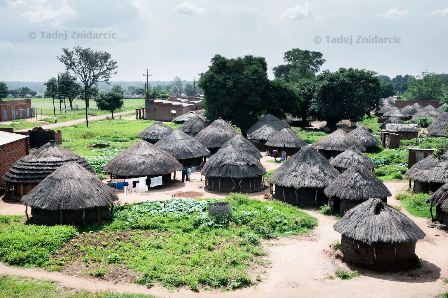 Palabek Gem Village, Lamwo District. Huts used to be part of the former camp for internally displaced people and most are still inhabited.