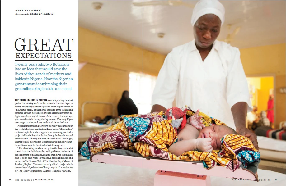 Maternal Health in Nigeria for Rotary International in The Rotarian .