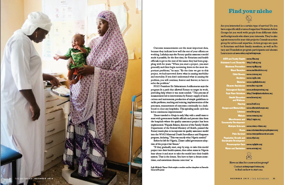 Maternal Health in Nigeria for Rotary International in The Rotarian .