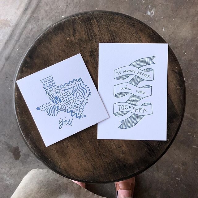 newest little babes. check my stories for the process! 
small runs of 20 each if you&rsquo;re interested lmk. 
#letterpress #letterpressprinting #lettering #letterpresslove #design