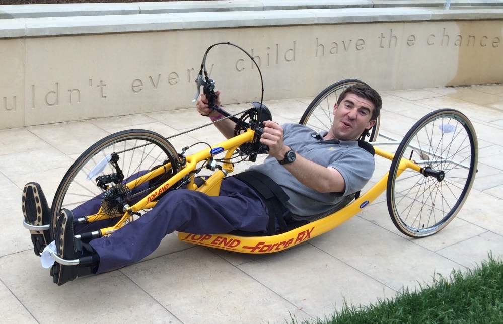 Mike and his handcycle.