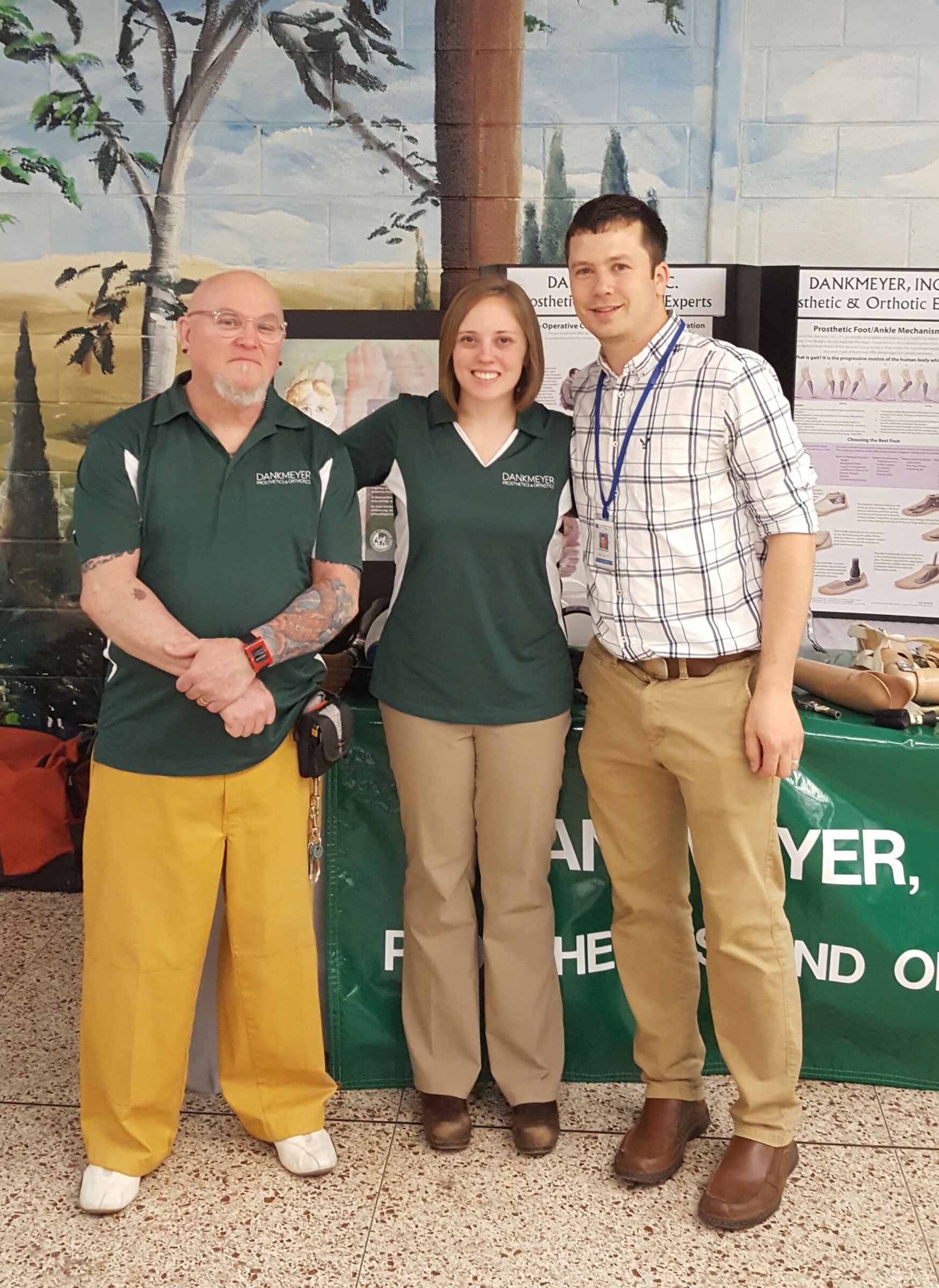 Art Ross, Kristen Beltran and Brad Sweet from the Lindale Middle School E-Nable program.