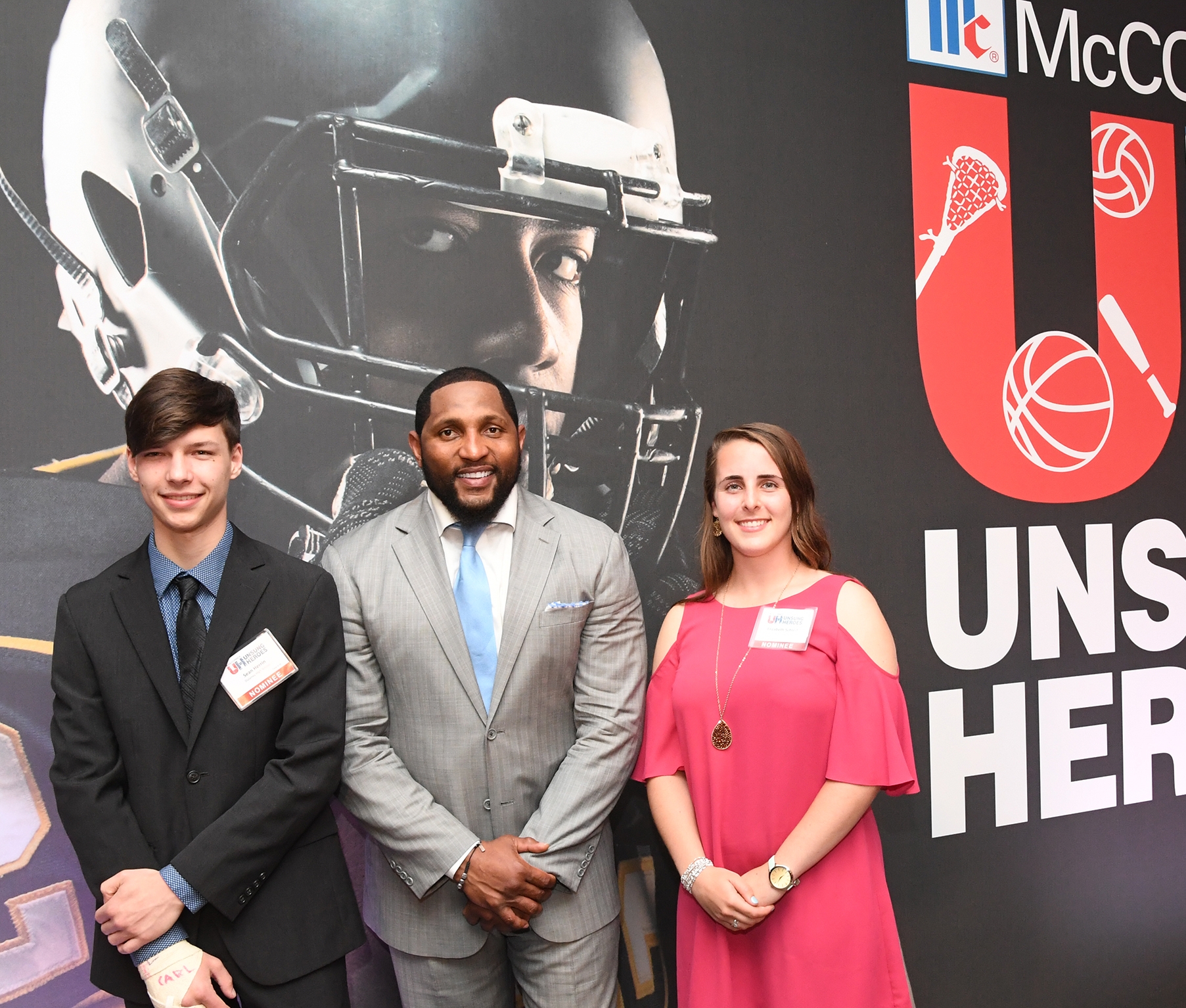 Sean Herrin (left) pictured at the Unsung Heroes 2017 award ceremony.