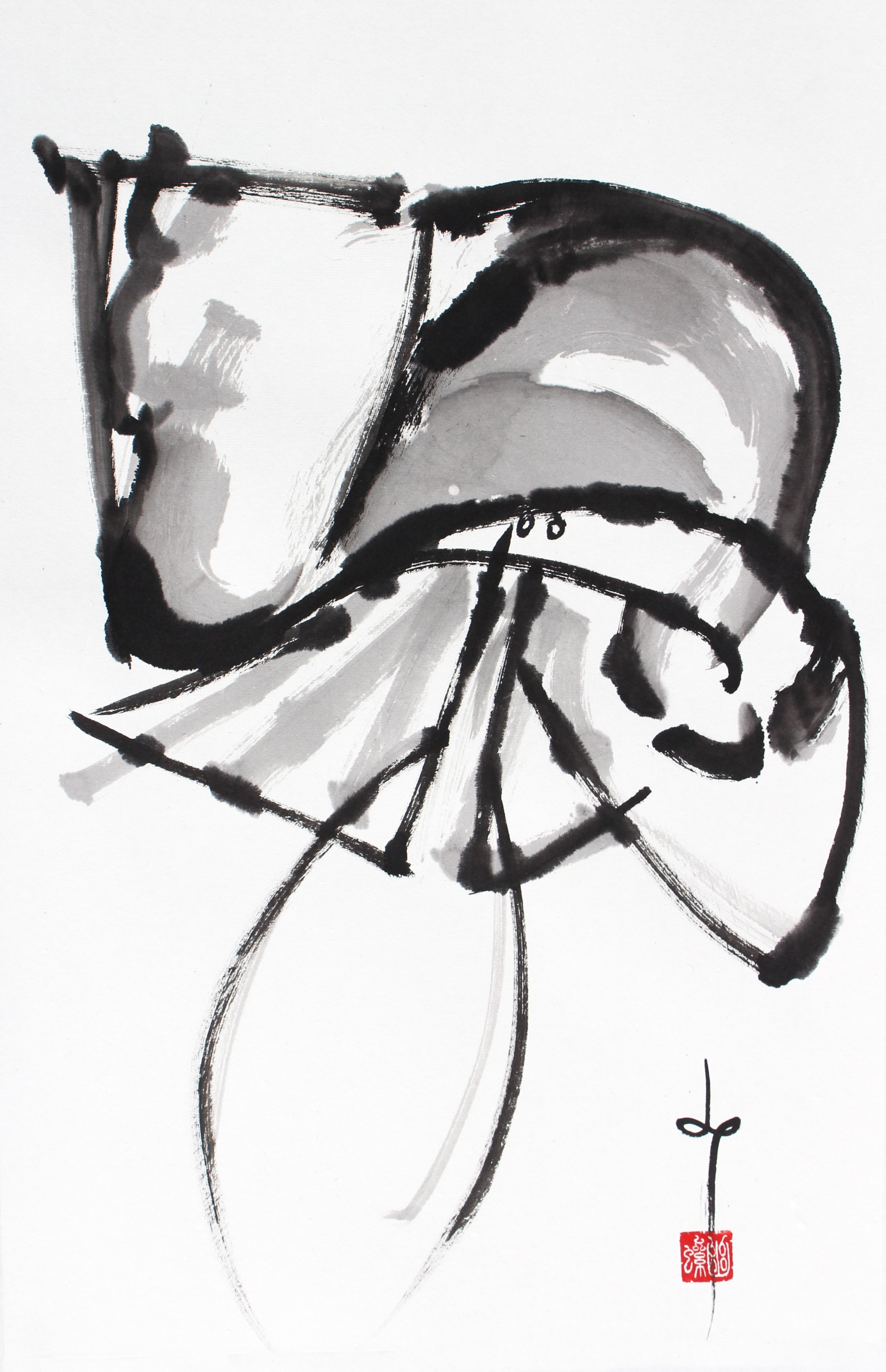  Hermit 1 / 2012 / sumi / 27 x 14 