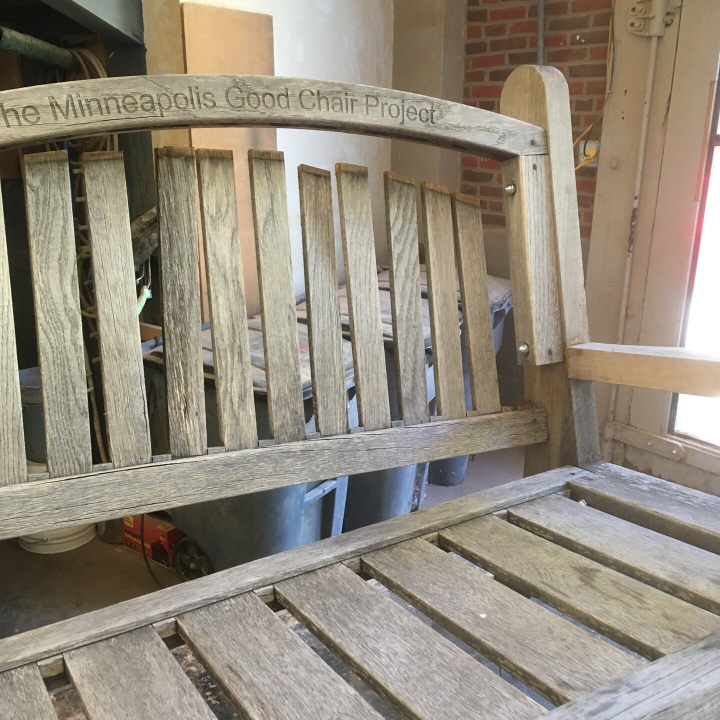 Ongoing work with the Minneapolis Good Chair project. Please enjoy them, take care of them, and report any damages you see to this number: (612)-380-8334. It takes a village to maintain privately funded public park benches!