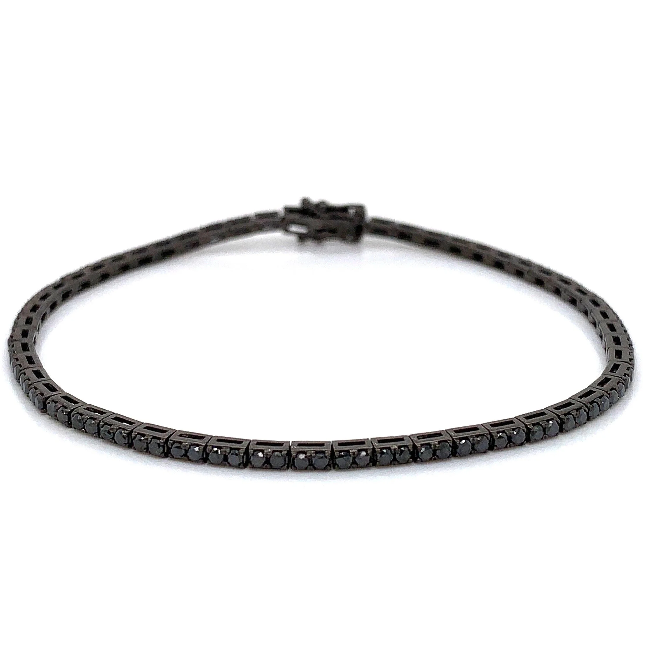 TATE Black Diamond 18K Rhodium Tennis Bracelt.jpeg