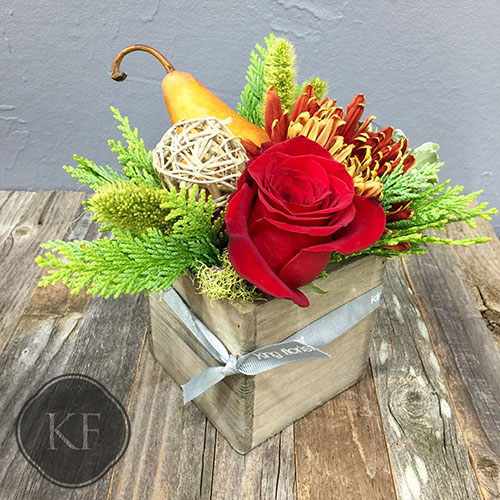 One-third of a Winter Trio at King Florist