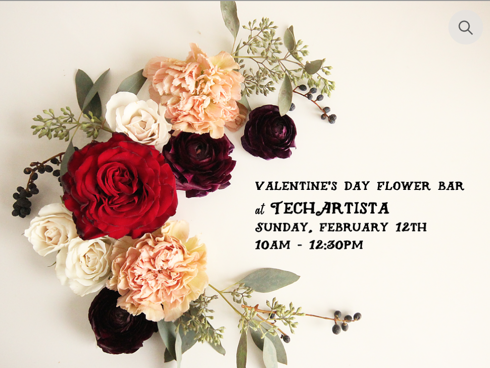 Valentine's Day Flower Bar at TechArtista