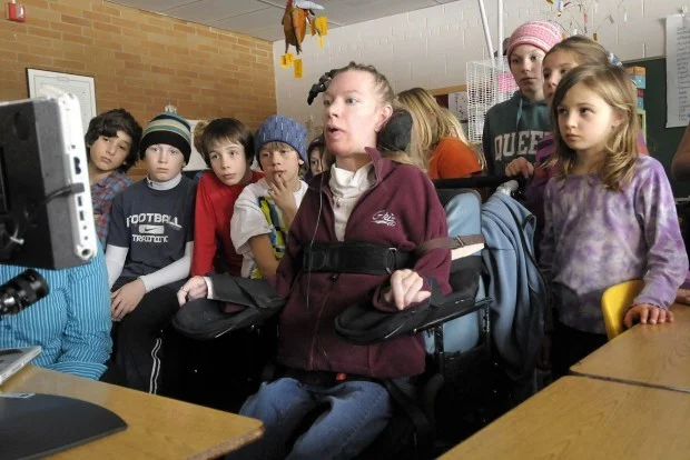   "University of Montana student with CP educates 4th graders about her assistive technology" &nbsp;--Missoulian  
