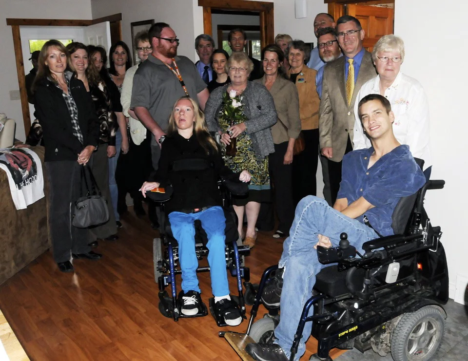  A.W.A.R.E/Neighbor Works celebrating Sierra's homeownership. Among the attendees is Lieutenant Governor John Walsh, now United States Senator Walsh  