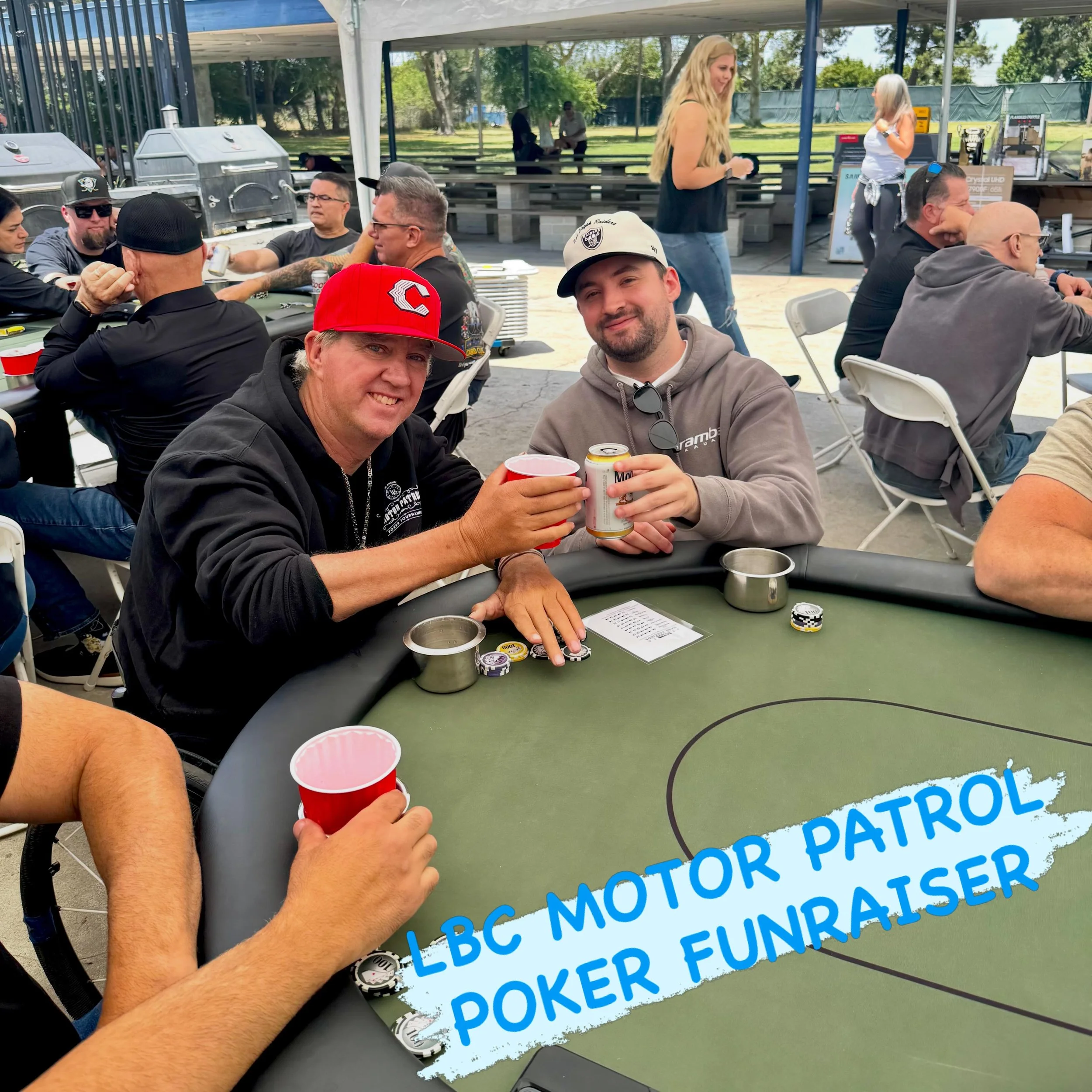 Love having my nephew sharing a poker table with. Last year I was #2. This year 14th. Need to make #8 for final table. Was a fun day raising money for disadvantaged kids in Long Beach. #805author #police @vescometalcraft #firstresponders