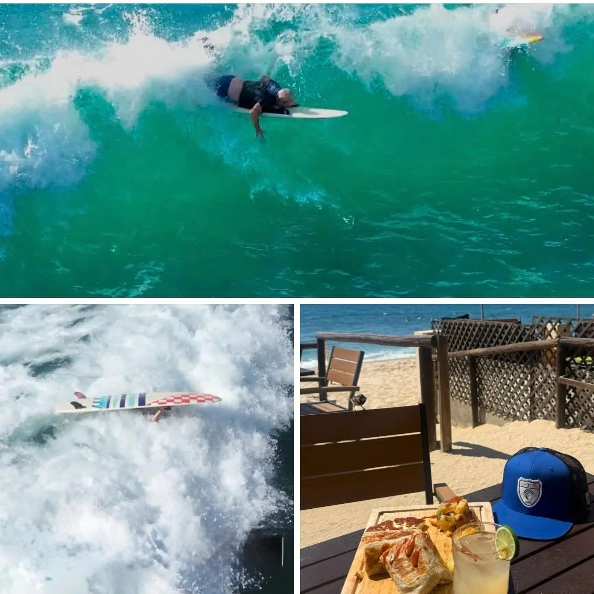 Few more surfing pics from surfing in San Jose Del Cabo with Surf In Caboin in front of zipper&rsquo;s bar and grill. Early morning session then awesome breakfast at Zipoers to fuel &amp; hydrate the body. Love sharing our adventures with Erika. You 
