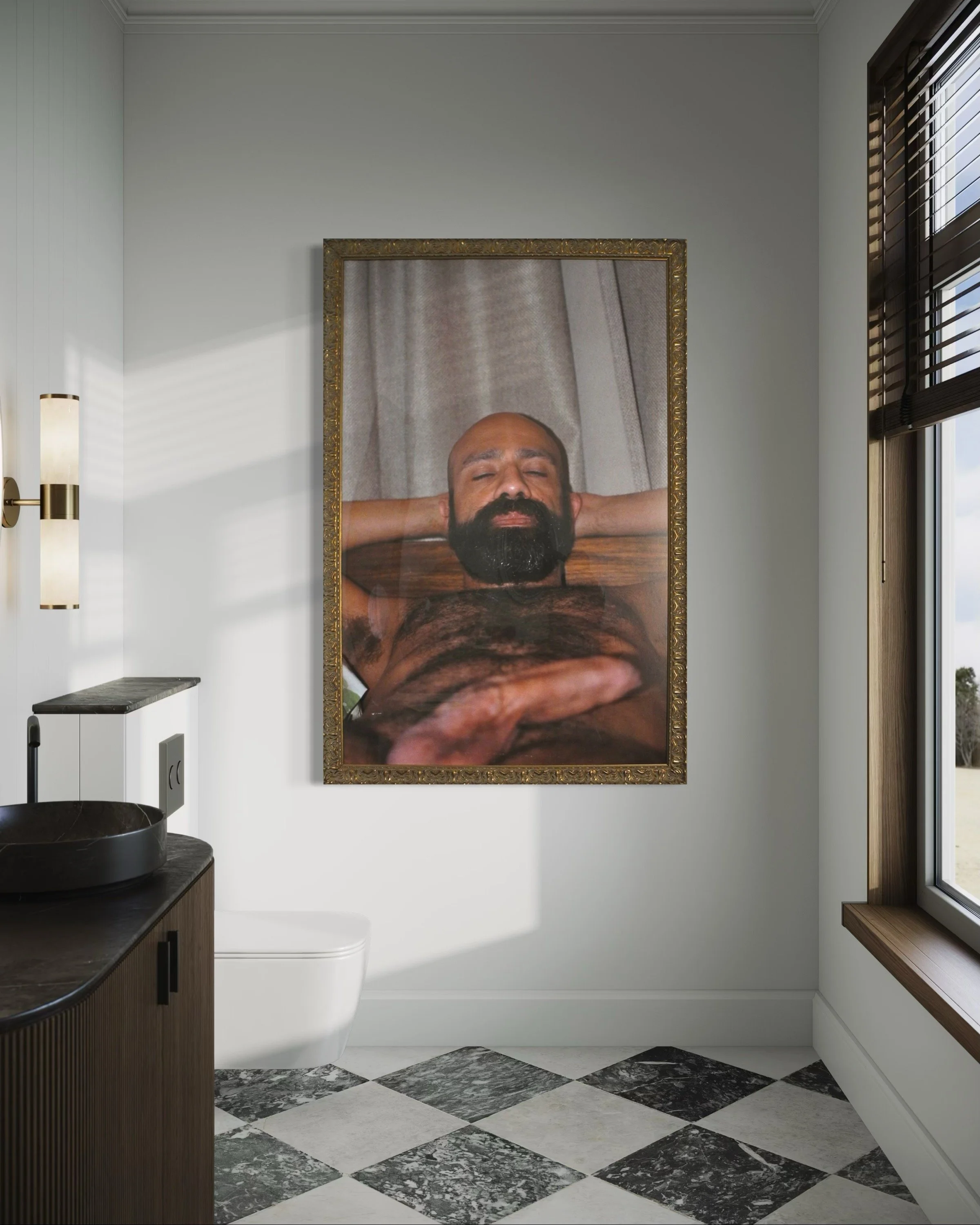 Penis Out of Focus (2017) 40x40 framed photograph