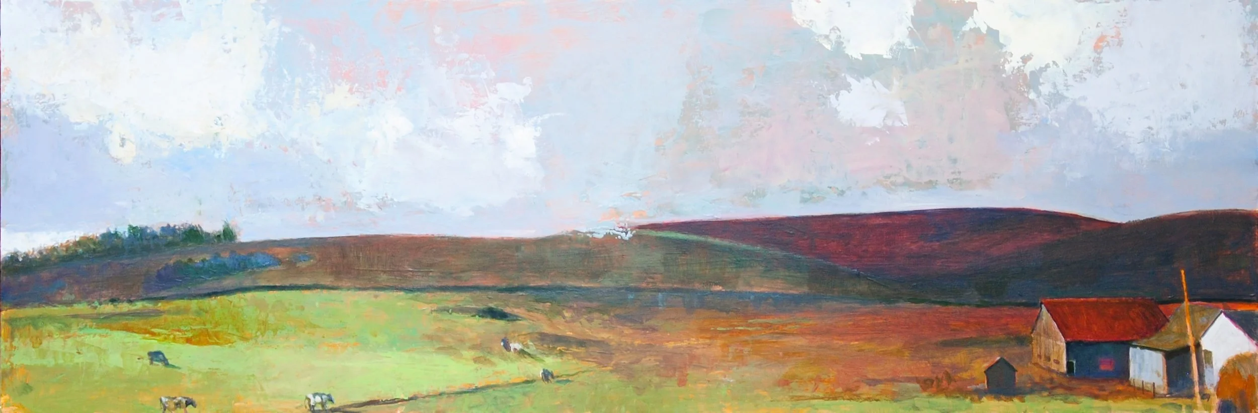 Cows and Barns  Valley Ford       12 x 36