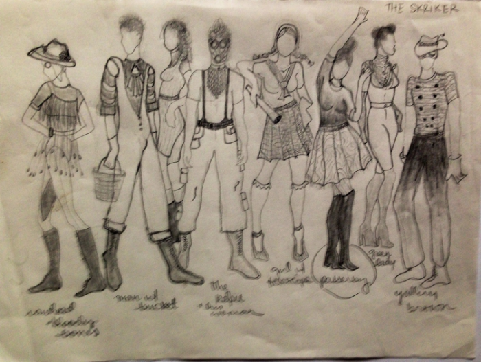 Sketch of the Skriker ensemble (pencil and paper)