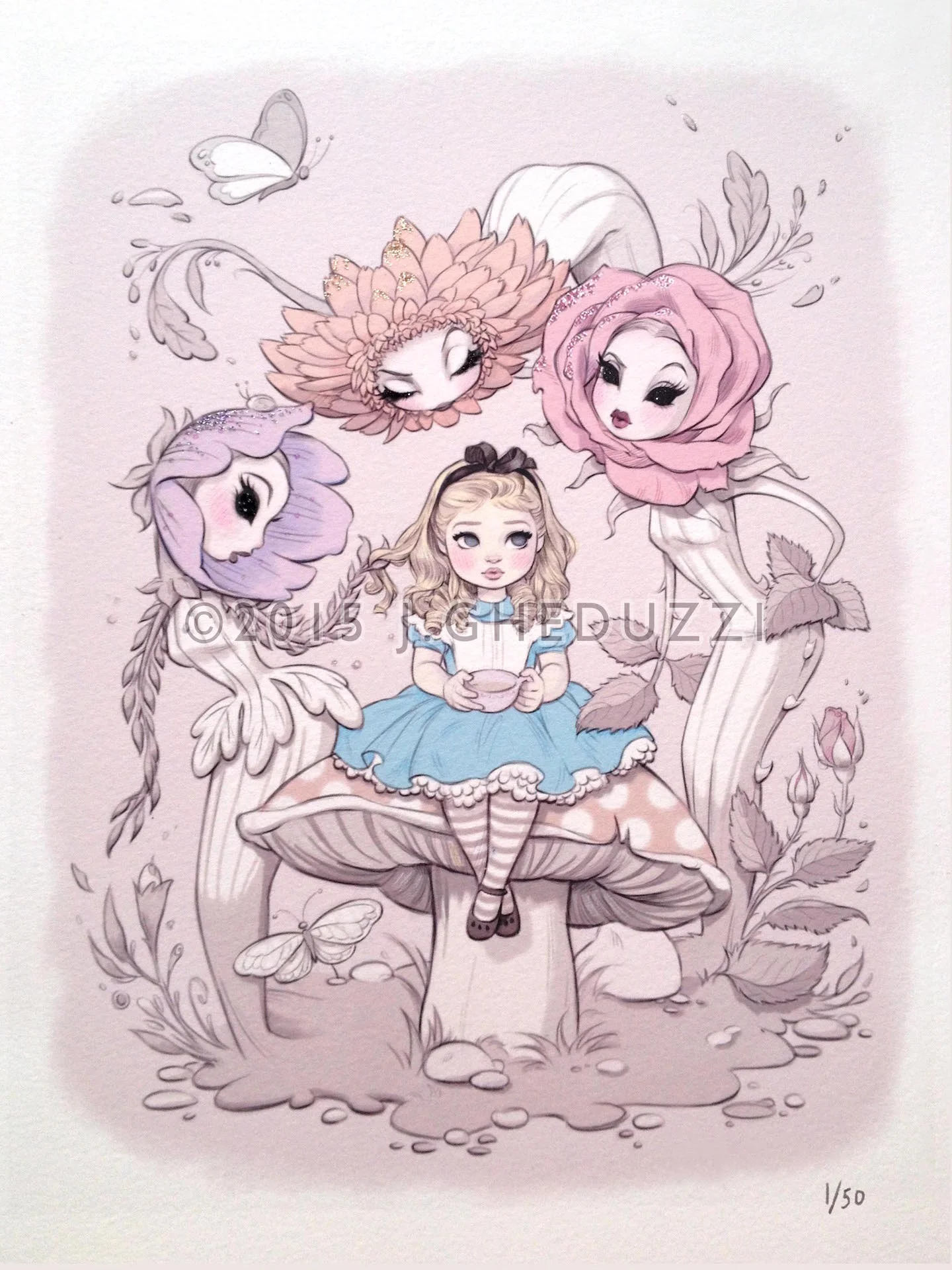 Piece for Alice and Wonderland-themed show at Meltdown Comics