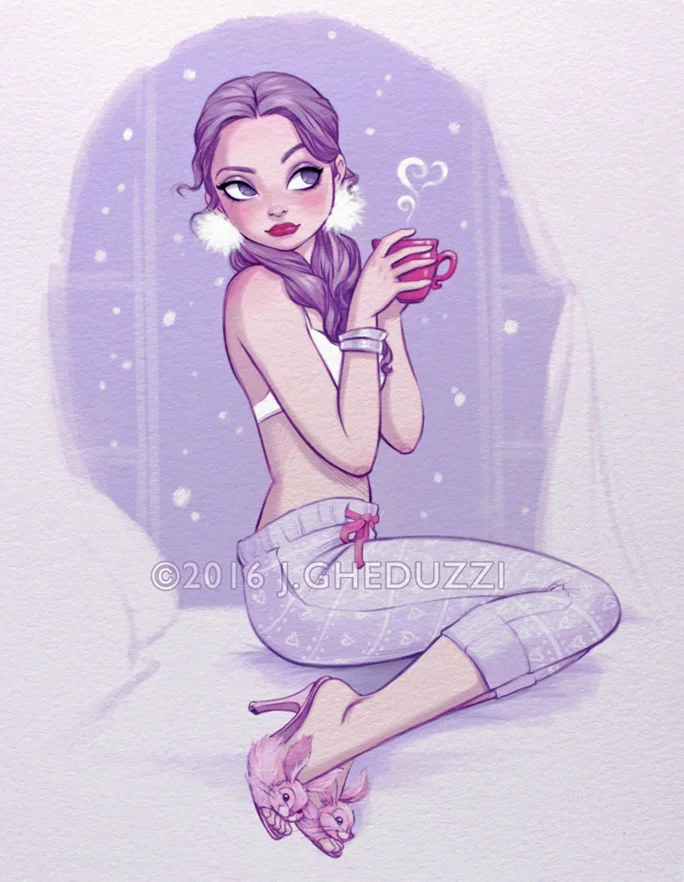 Pinup art for show at the Arludik Gallery, Paris.
