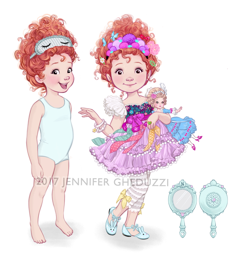 Fancy Nancy doll concept art (developed in tandem with Disney Jr. animated show)