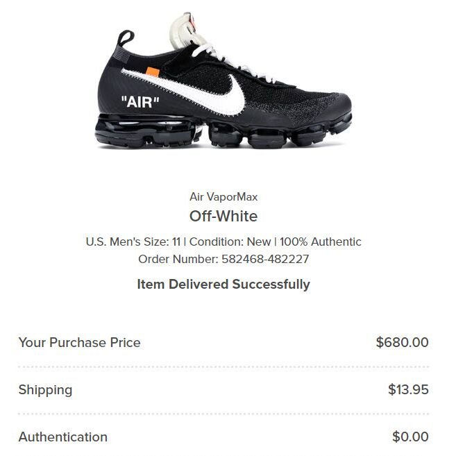 price of off white vapormax