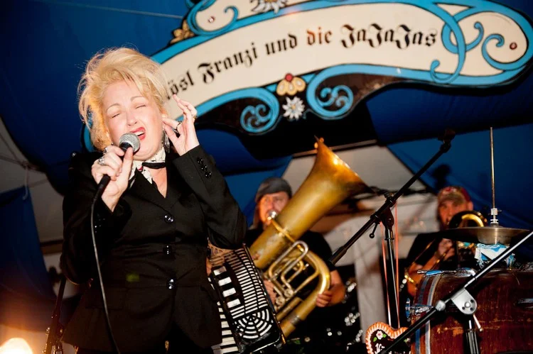 Cyndi Lauper at Oktoberfest Tent 2014