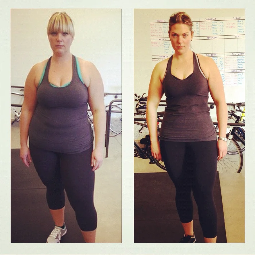 KELLY PART-WAY THROUGH HER INCREDIBLE TRANSFORMATION ACHIEVED THROUGH DETERMINATION, CROSSFIT, AND THE PALEO DIET