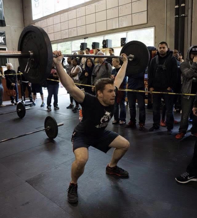 Jamie, rockin' his Mythically Strong shirt at his first competition.