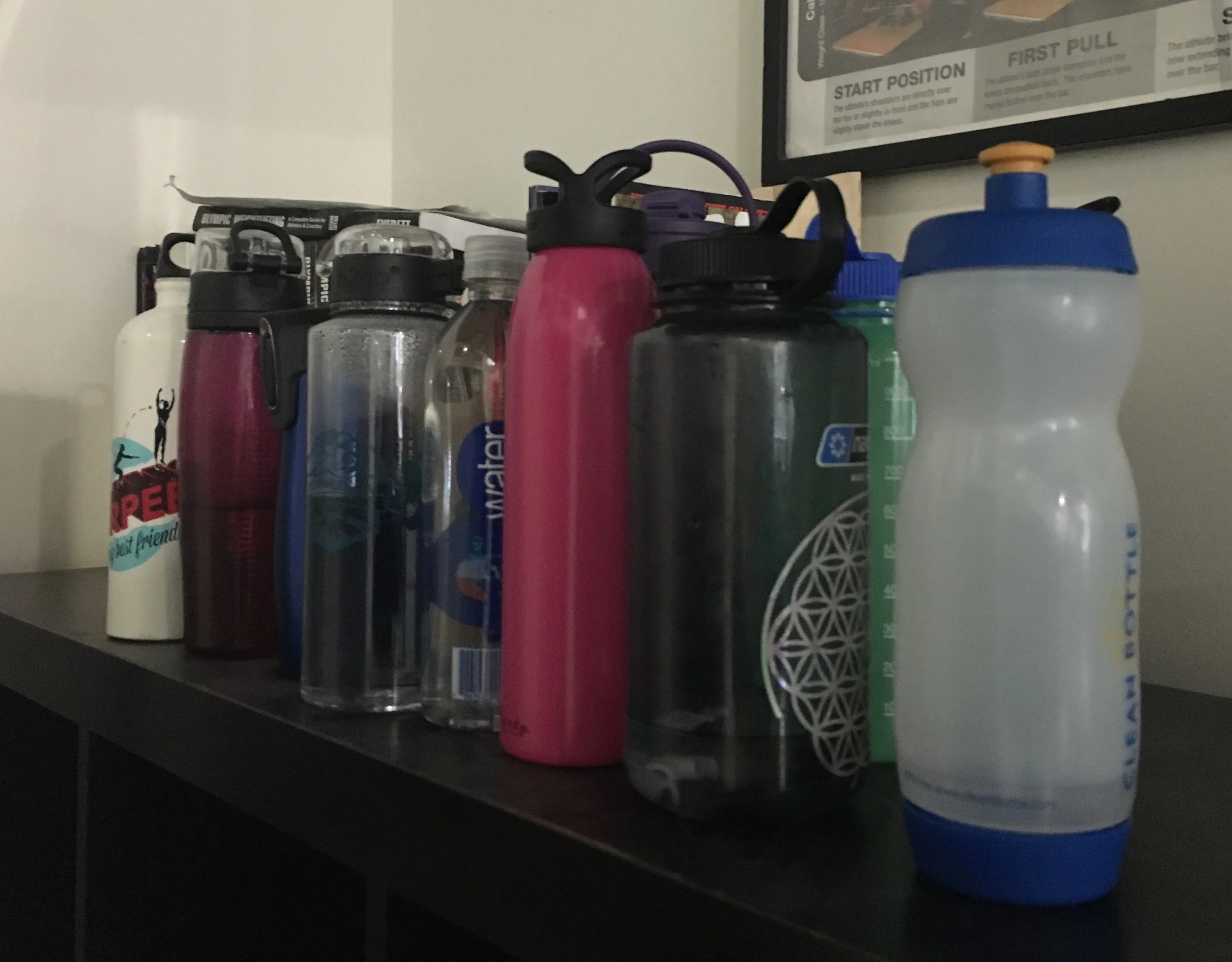 The many water bottles of UB... bottles left by Friday will be recycled!