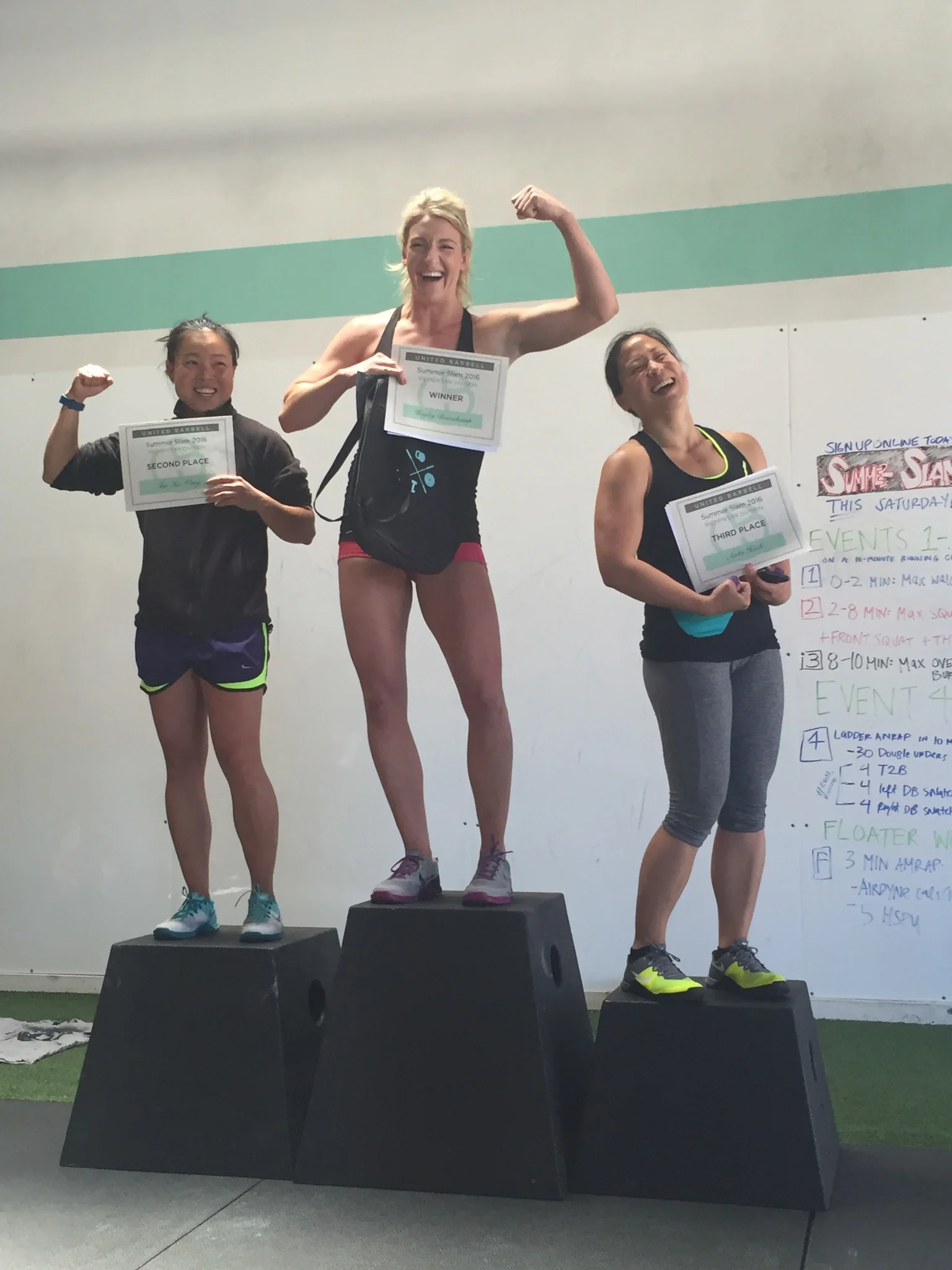RX Ladies: 1st - Hayley, 2nd - Tao Tao, 3rd - Anita