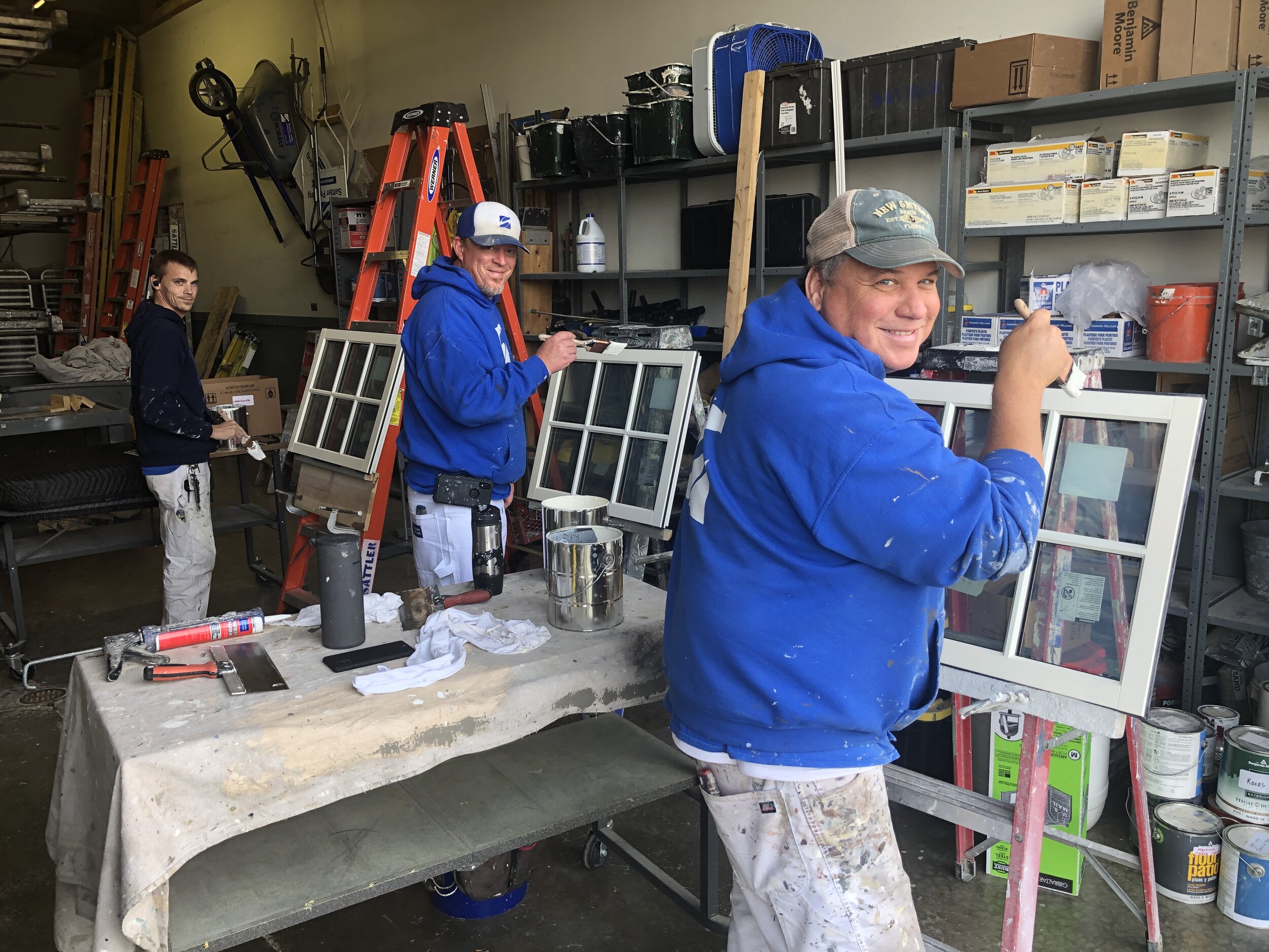 Window painting at our shop in Perrysburg.