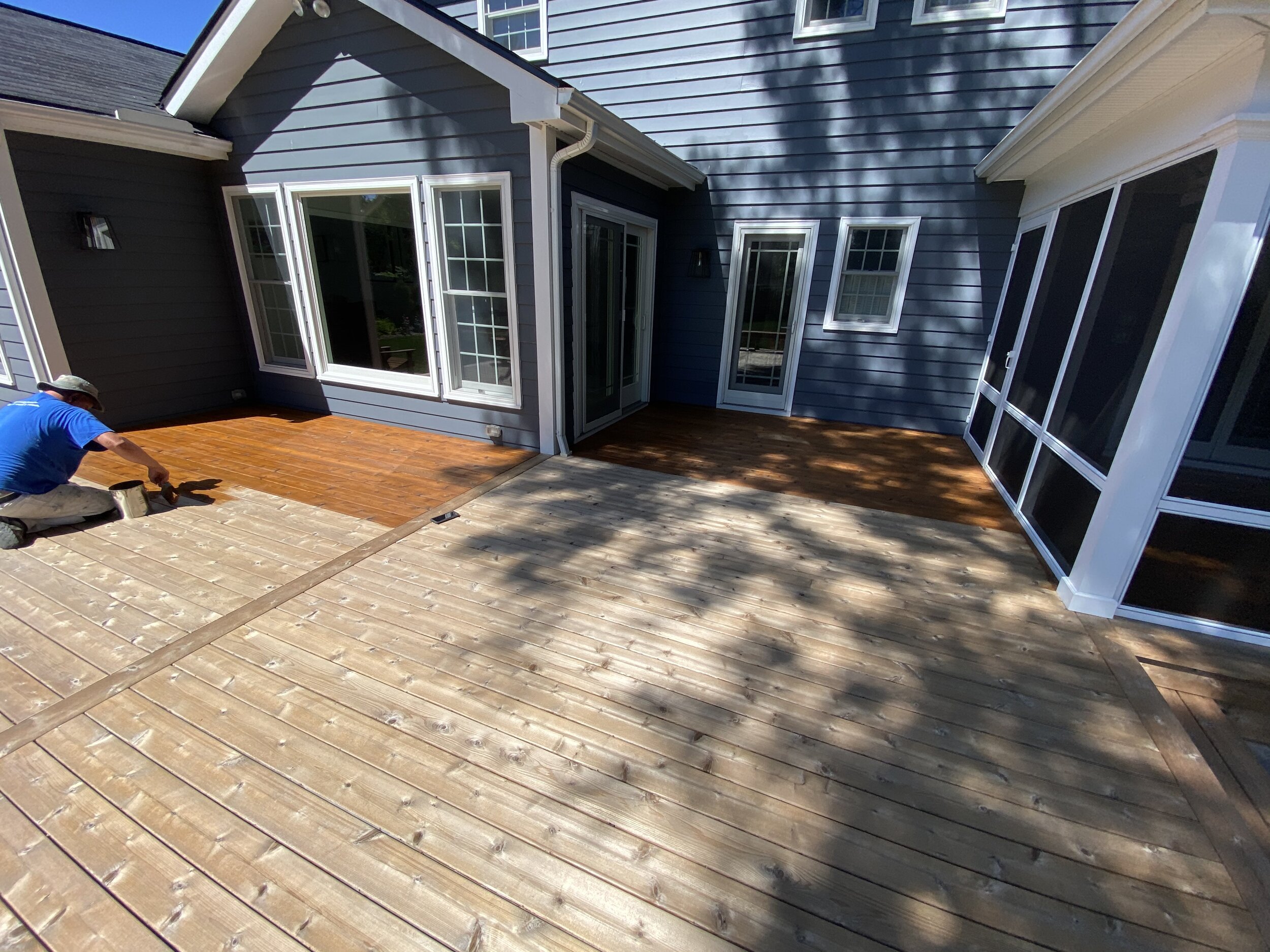 Deck cleaning and refinishing. Perrysburg, OH