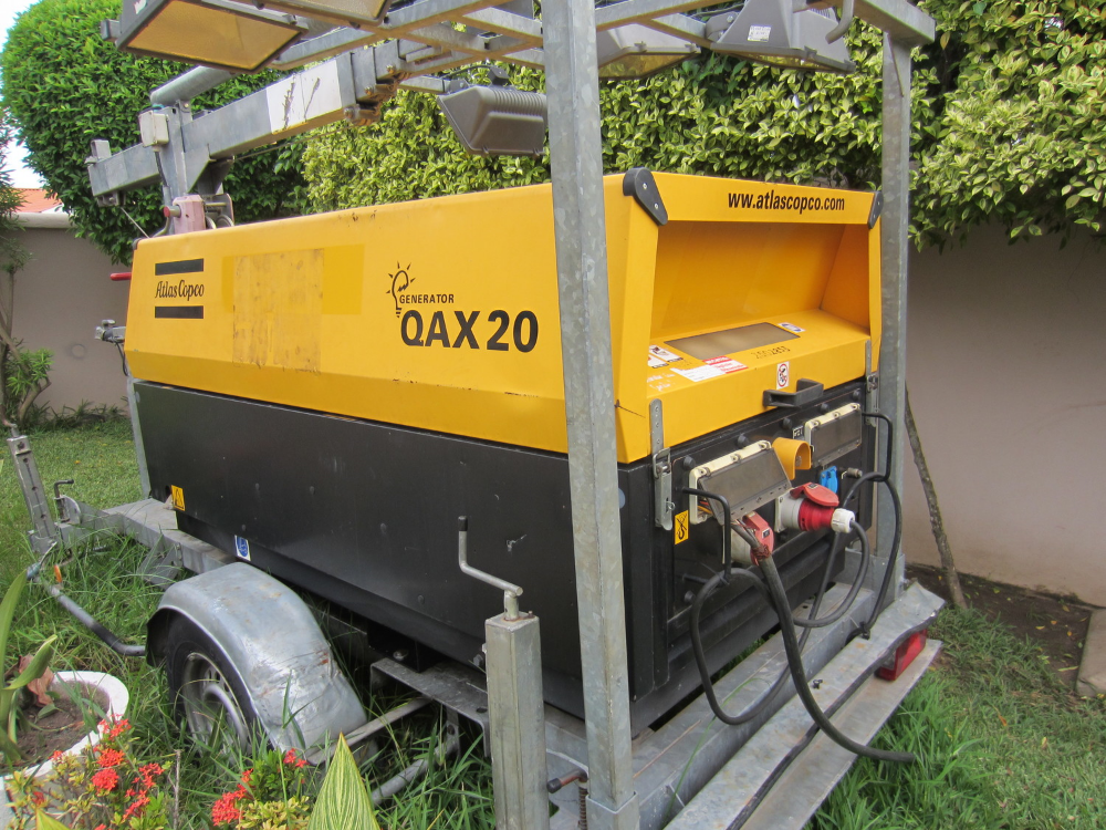A full-scale generator used for "Lights Out" to run laboratory equipment