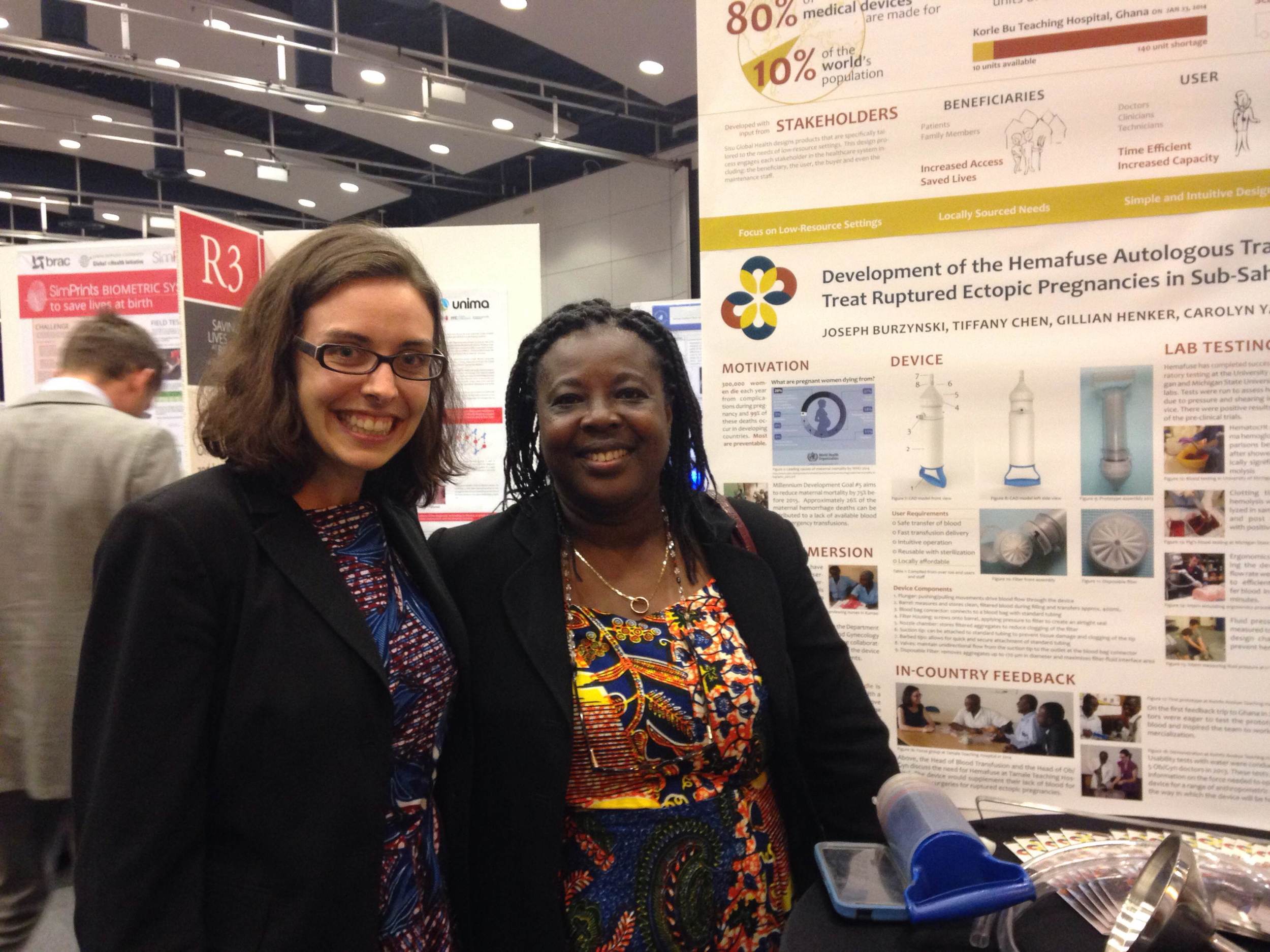 Gillian Henker (Sisu's CTO) with Dr. Sylvia DeGananes of Tema General Hospital. We met Dr. DeGananes on previous trips to Ghana and were happily surprised to meet her again in Washington D.C.