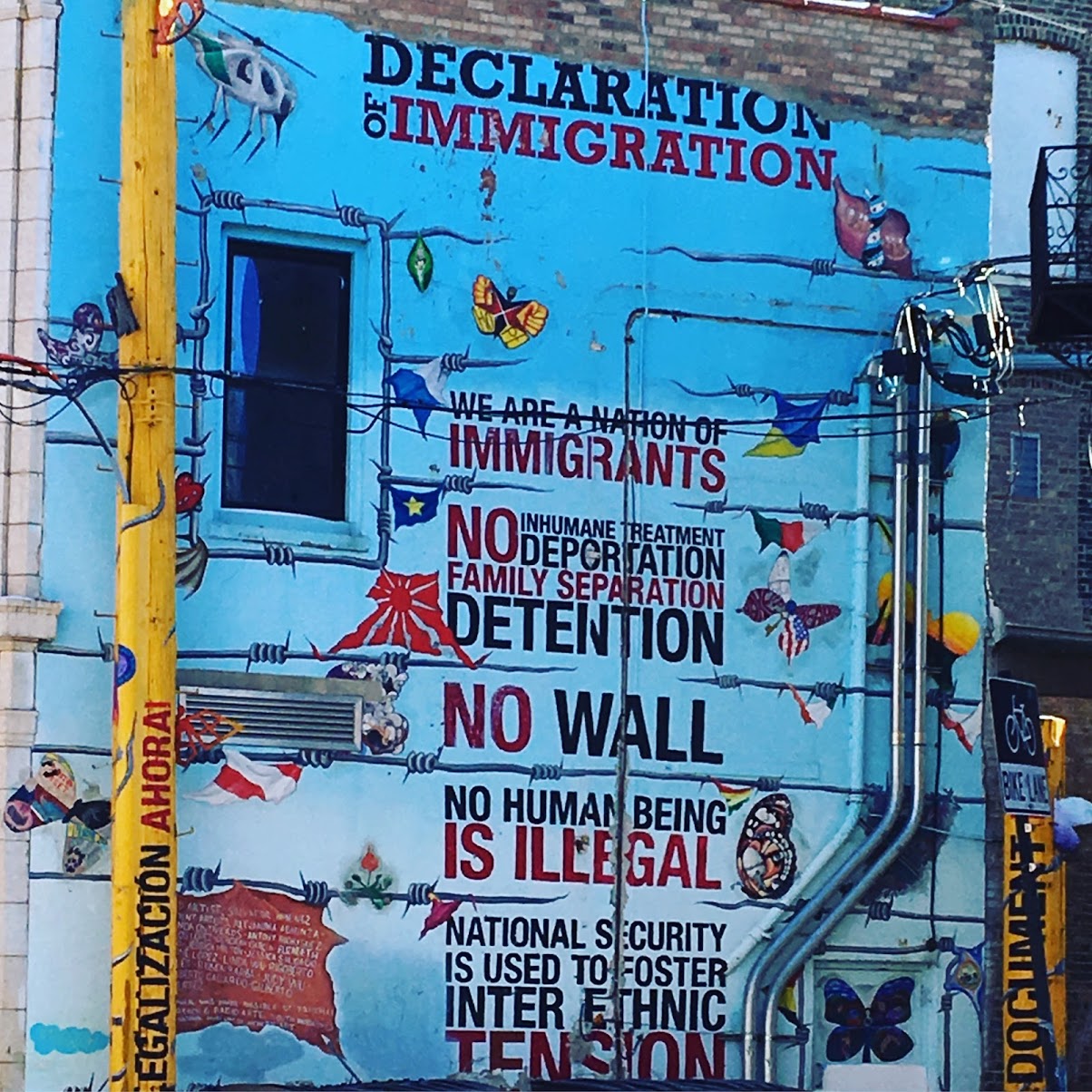 Pilsen Mural Declaration of Immigration - photo by Karen Jean Martinson