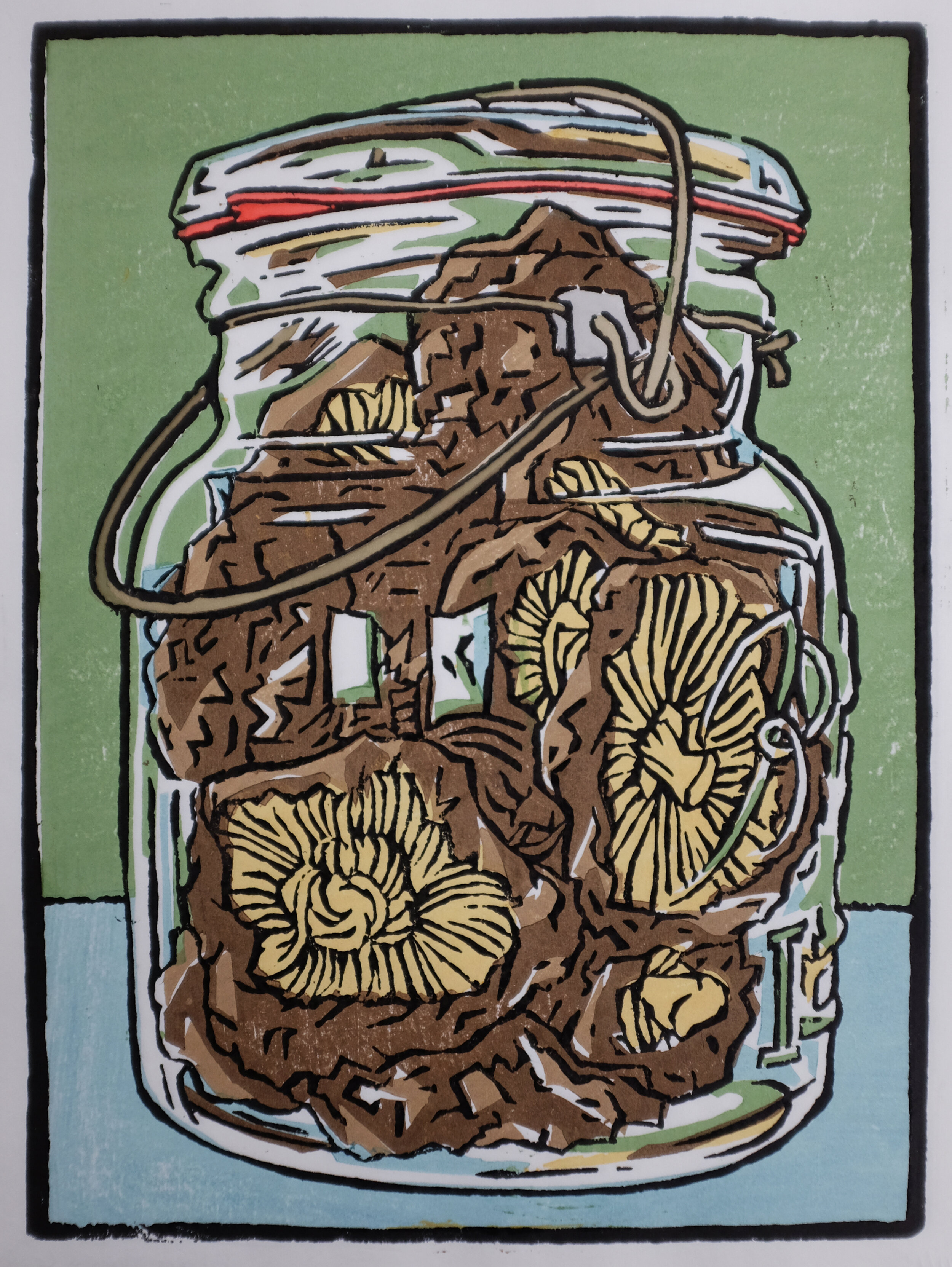 Jar with Shiitakes 