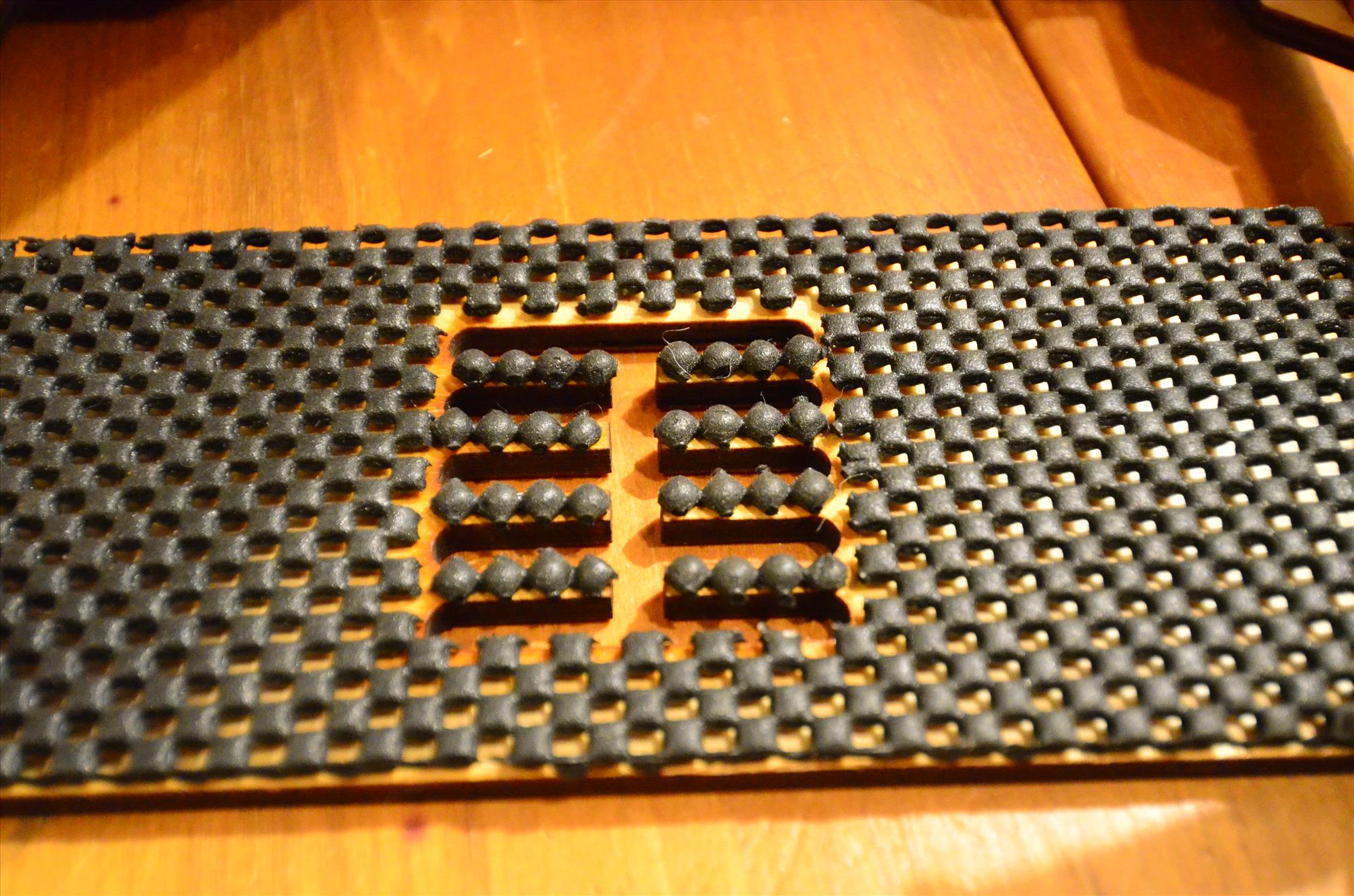 Rubber mat to improve grip