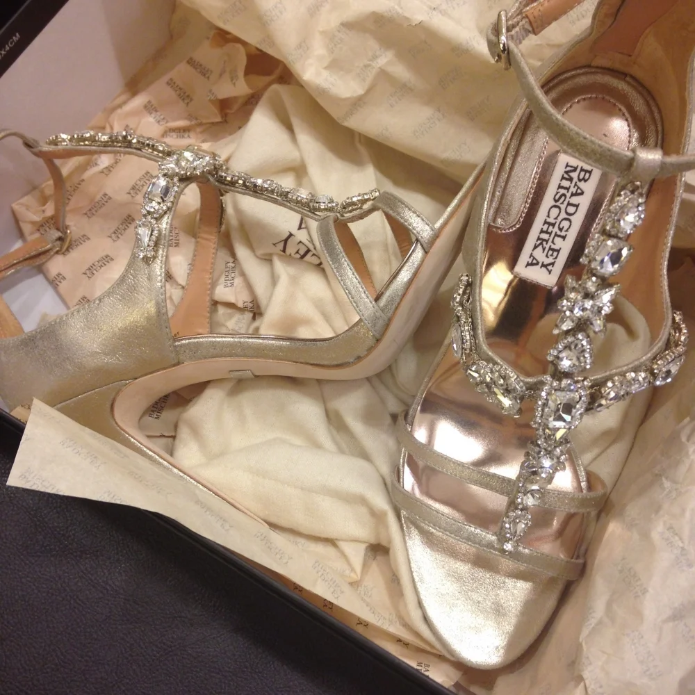 Found the perfect, most beautiful wedding shoes. Can't wait to walk down the aisle in these beauties!! 