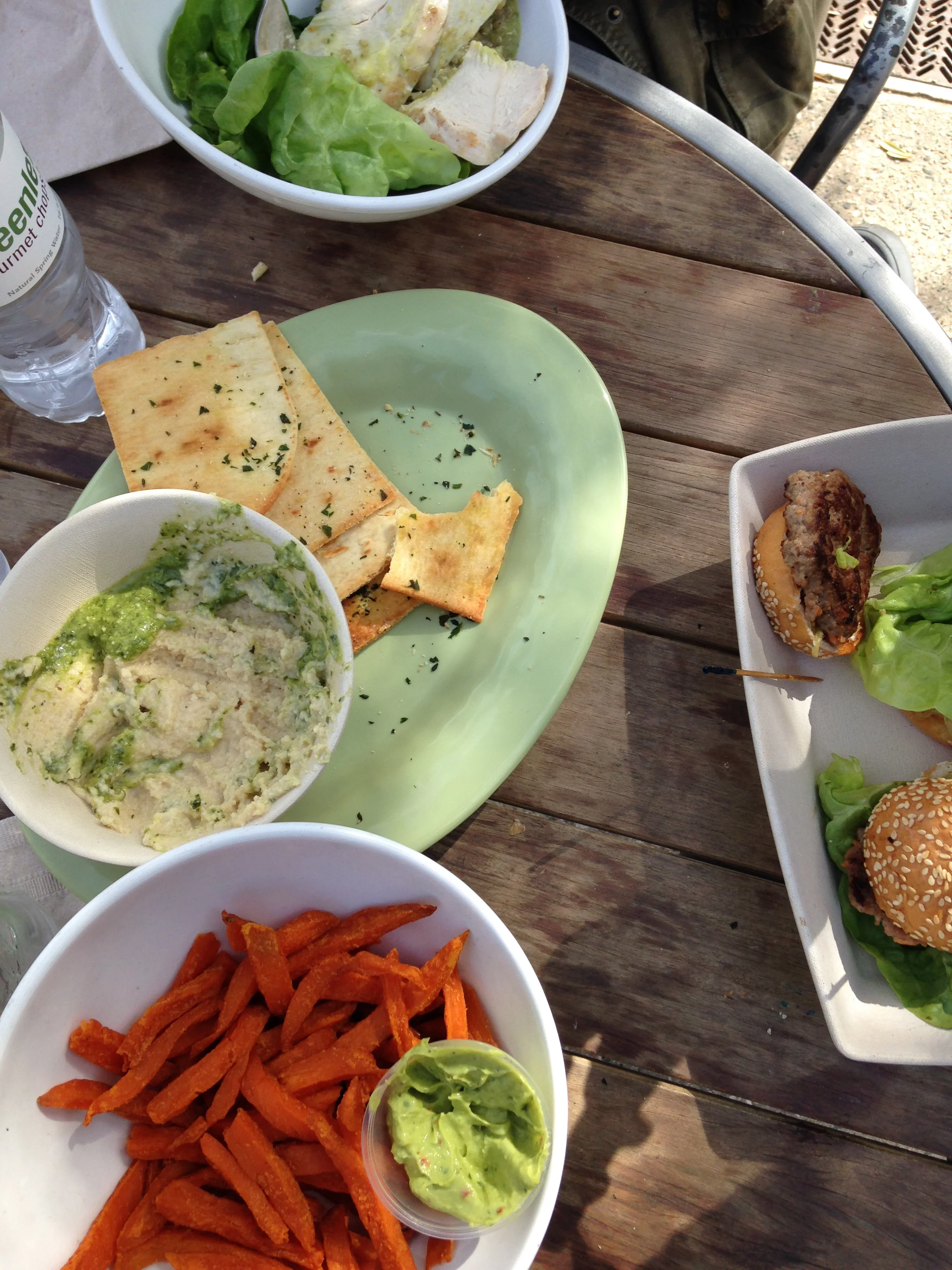 Delicious & healthy lunch at Greenleaf. So good we didn't wait to eat before the picture. 