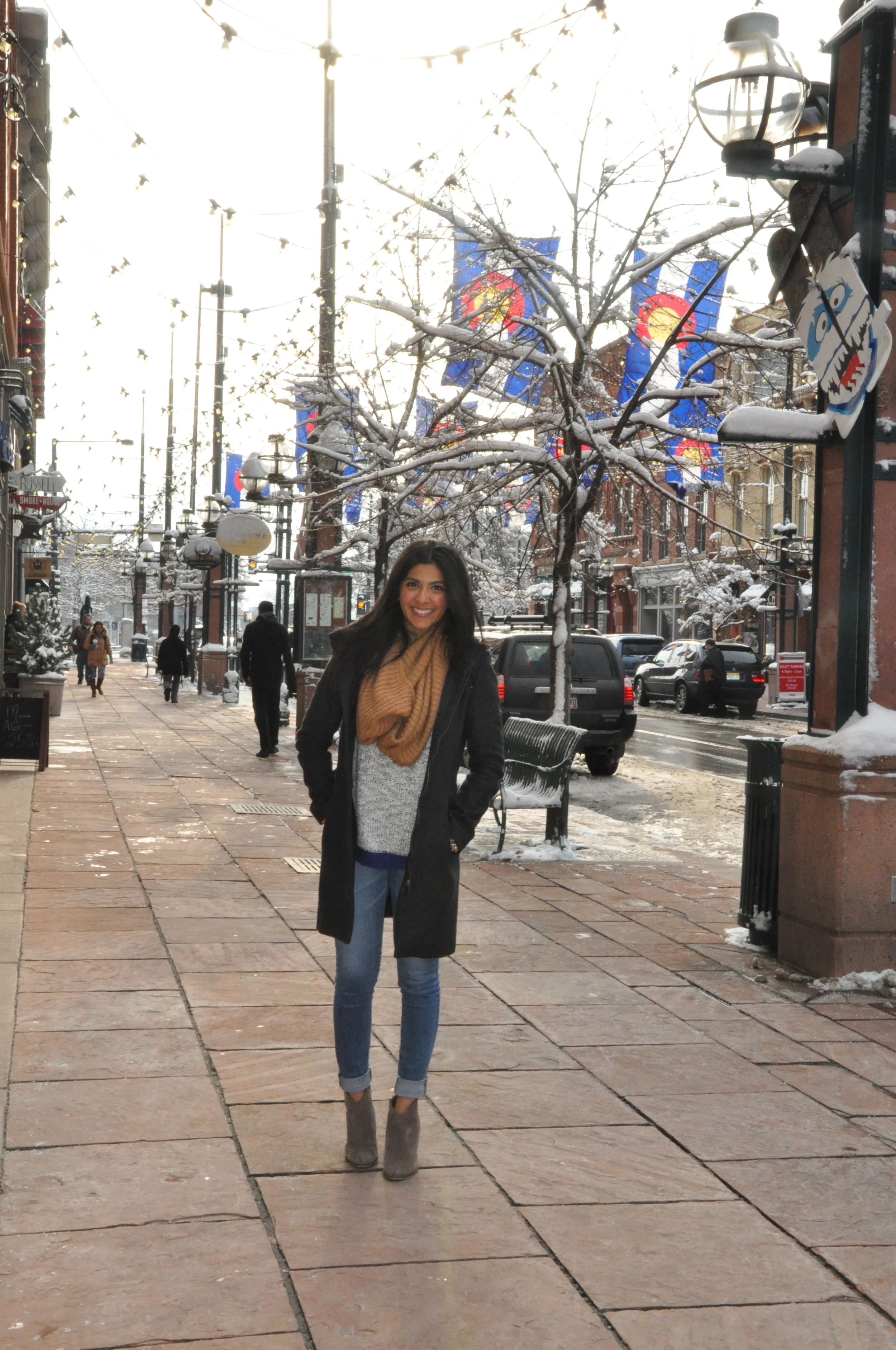 Coat - Zara // Jeans - A&G Denim // Sweater - Lush // Infinity Scarf - Nordstrom // Booties - Steve Madden 