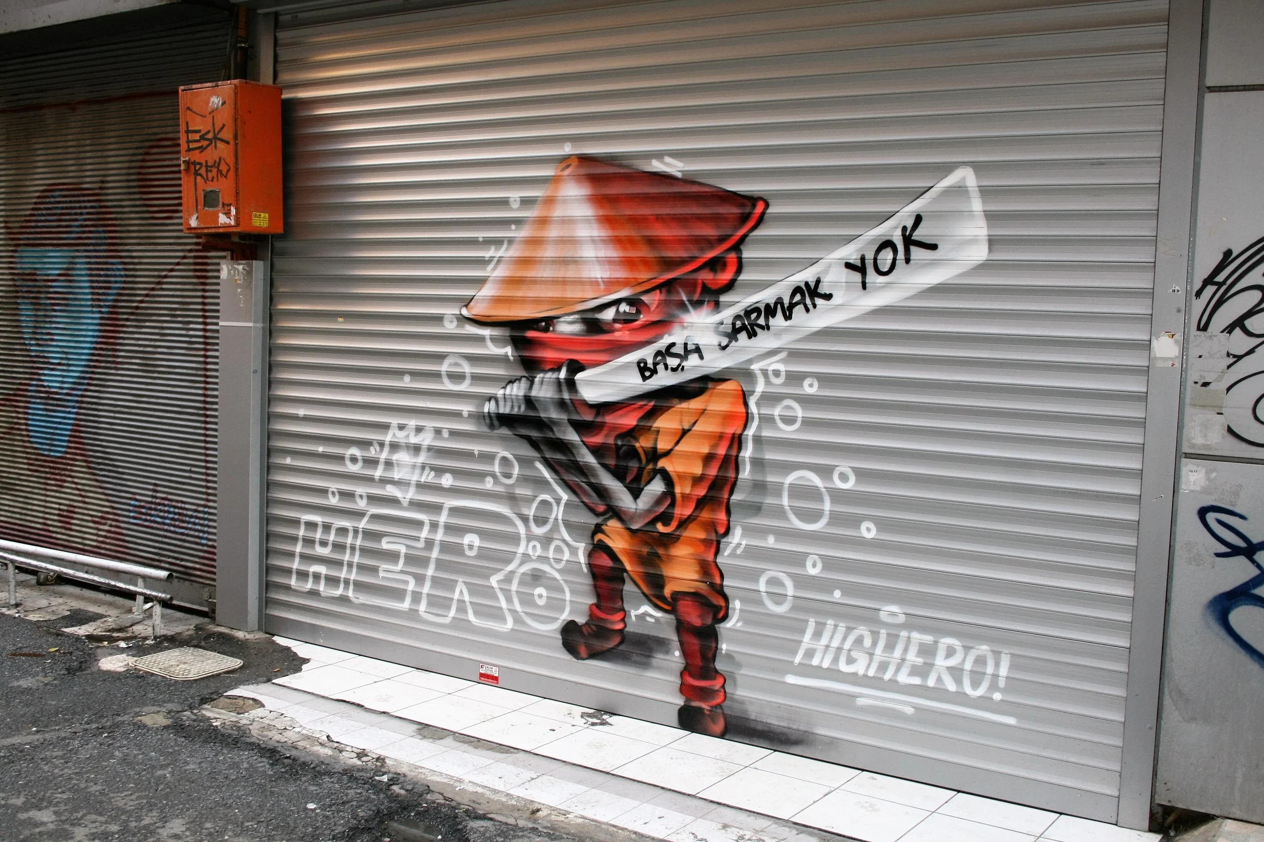 A step above throw up in Istanbul. Graffiti and Street art! 